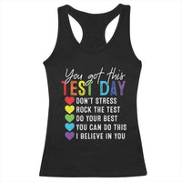 Funny Test Day Racerback Tank Top You Got This Don't Stress Rock The Test