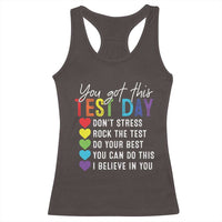 Funny Test Day Racerback Tank Top You Got This Don't Stress Rock The Test