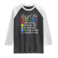 Funny Test Day Raglan Shirt You Got This Don't Stress Rock The Test