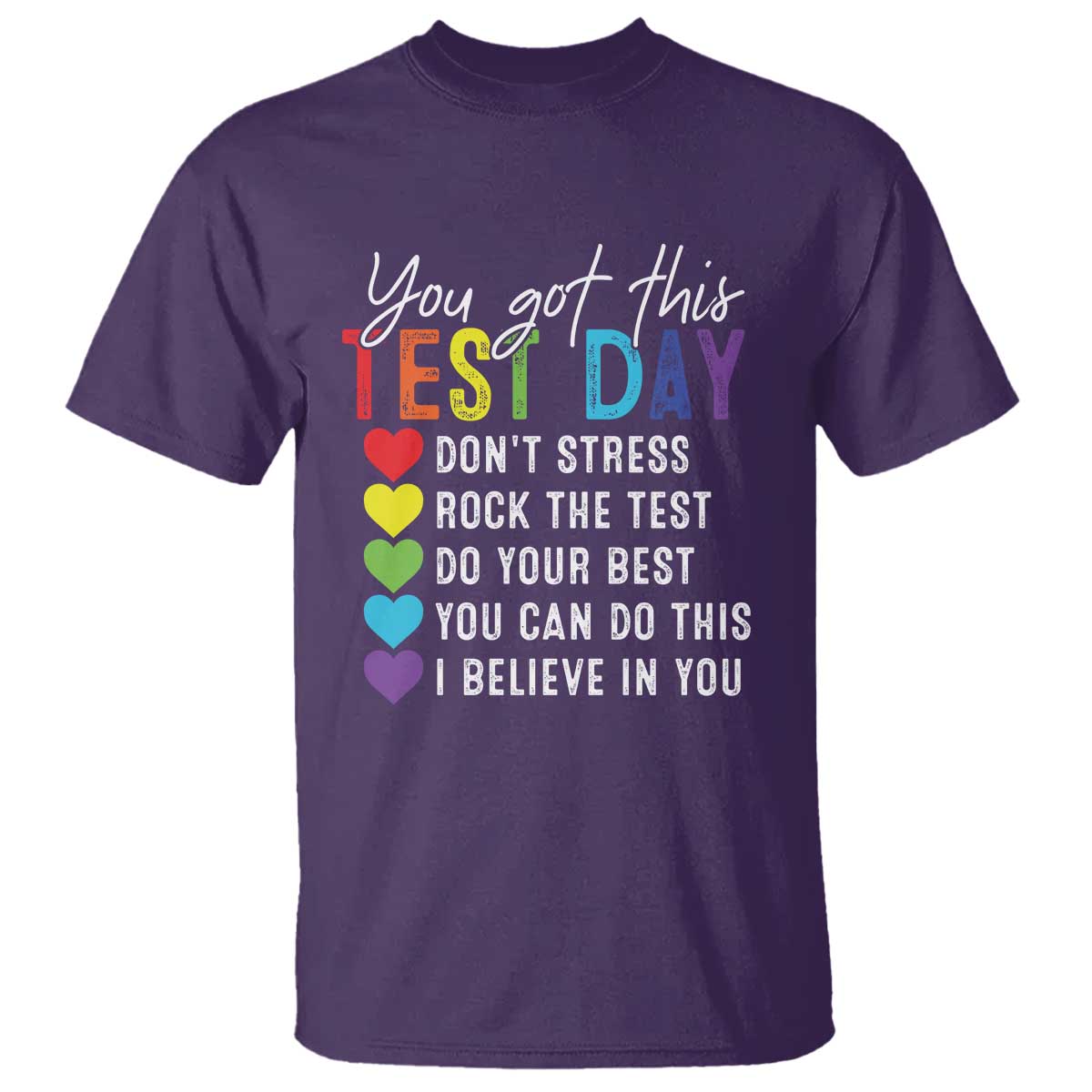Funny Test Day T Shirt You Got This Don't Stress Rock The Test
