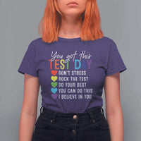 Funny Test Day T Shirt For Women You Got This Don't Stress Rock The Test
