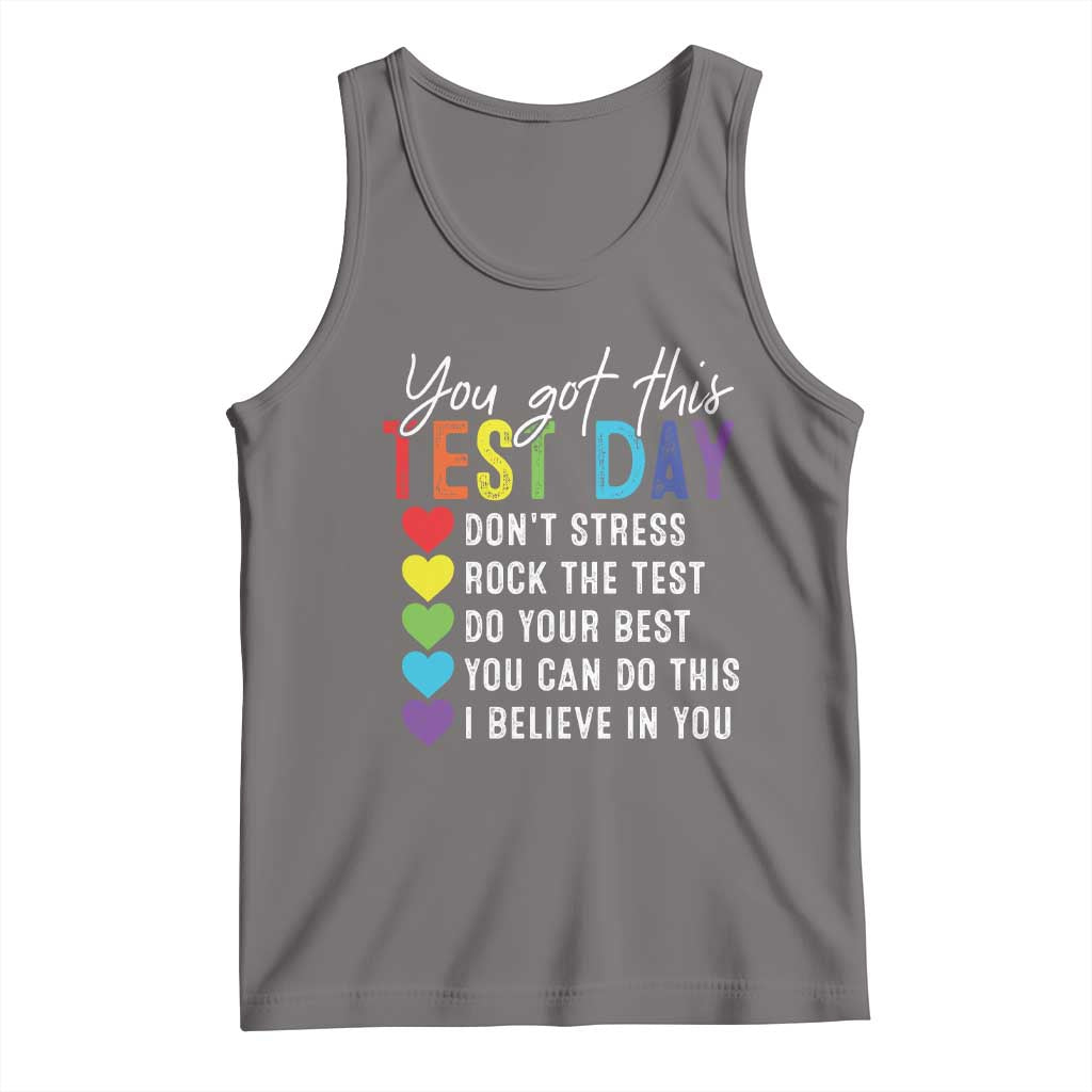 Funny Test Day Tank Top You Got This Don't Stress Rock The Test