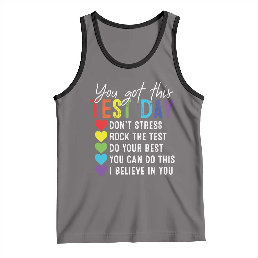 Funny Test Day Tank Top You Got This Don't Stress Rock The Test