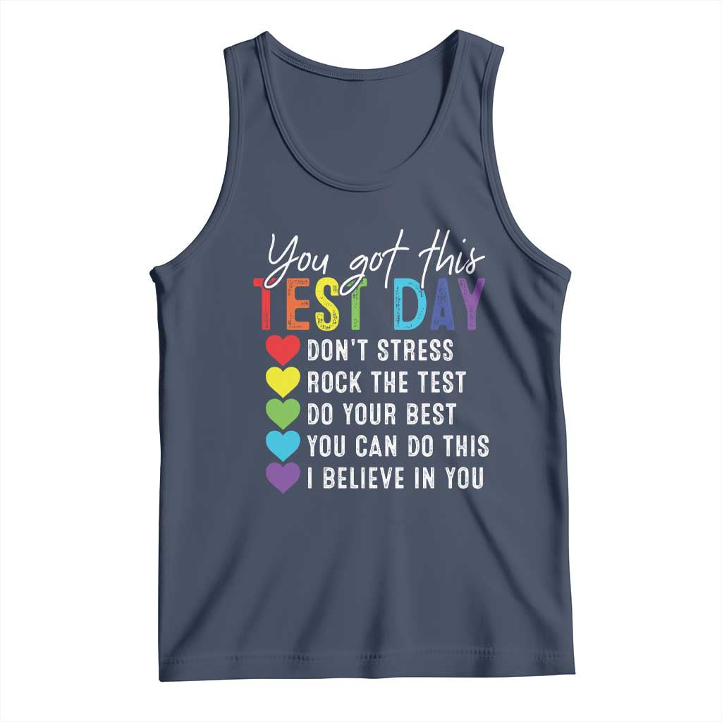 Funny Test Day Tank Top You Got This Don't Stress Rock The Test