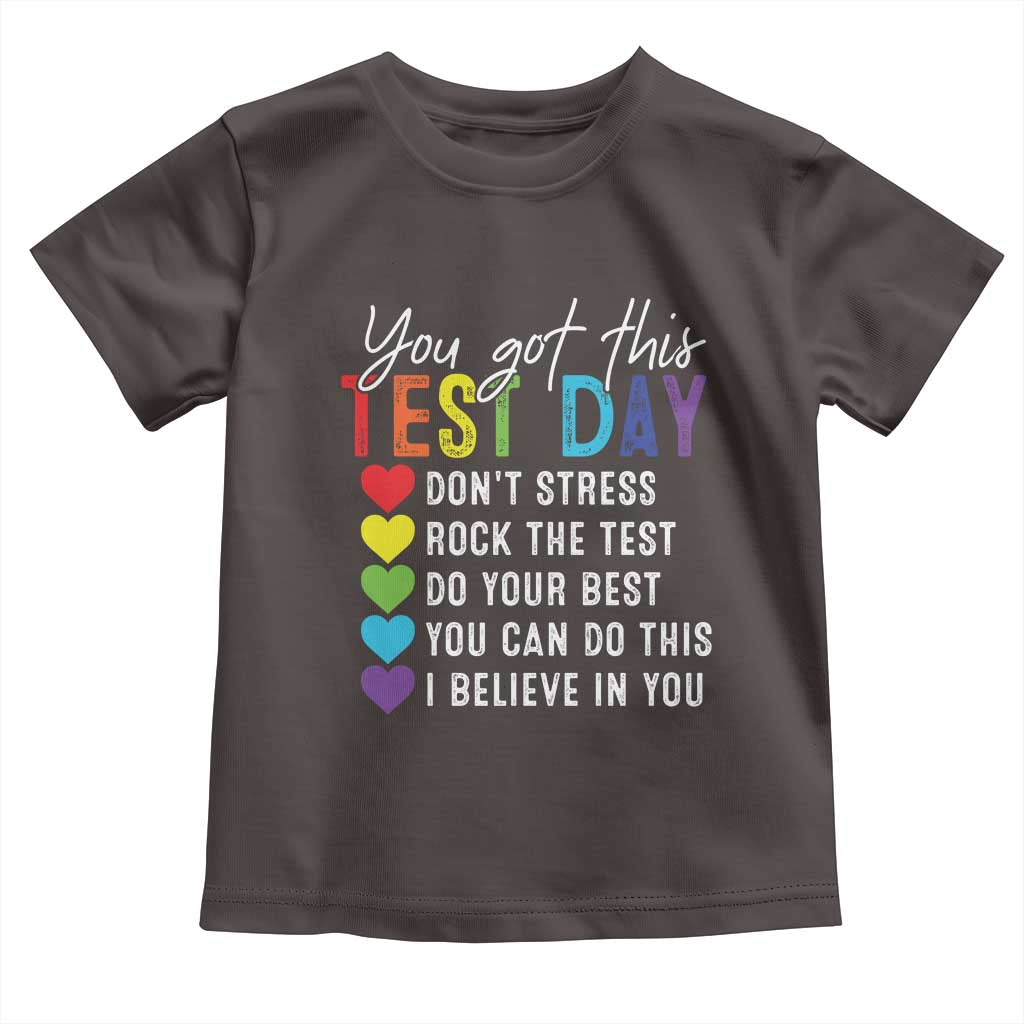 Funny Test Day Toddler T Shirt You Got This Don't Stress Rock The Test