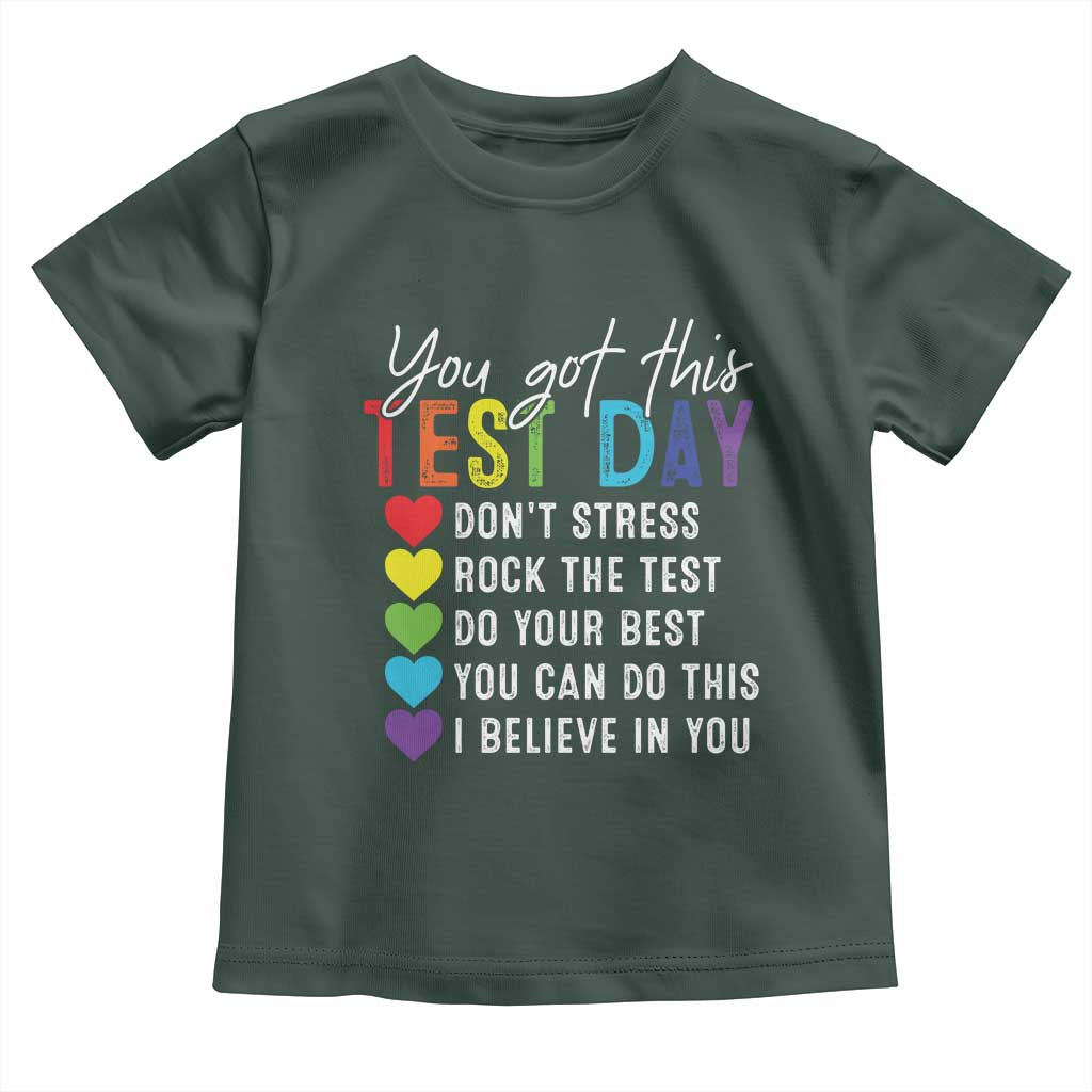 Funny Test Day Toddler T Shirt You Got This Don't Stress Rock The Test