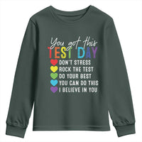 Funny Test Day Youth Sweatshirt You Got This Don't Stress Rock The Test