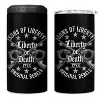 Sons Of Liberty 1776 Original Rebels Liberty Or Death 4 in 1 Can Cooler Tumbler Patriotic US History - Wonder Print Shop