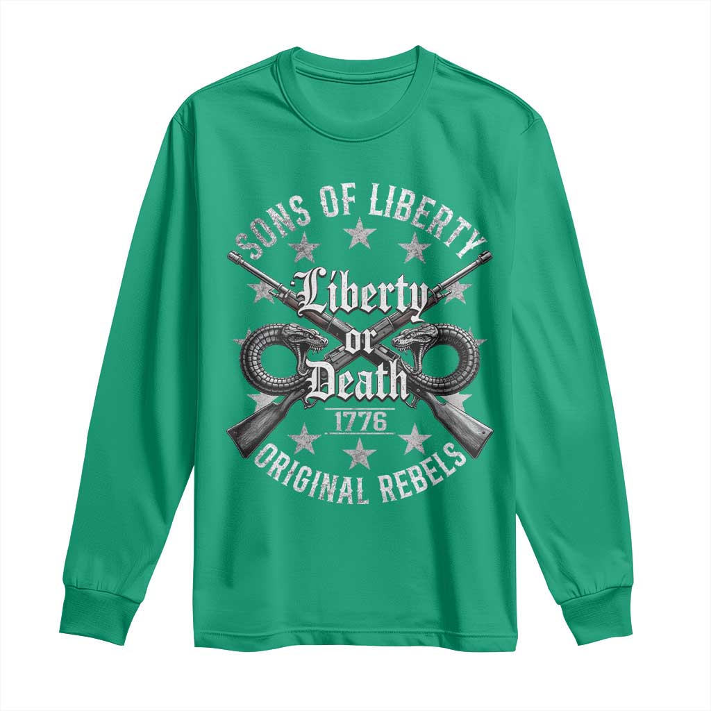 Sons Of Liberty 1776 Original Rebels Liberty Or Death Long Sleeve Shirt Patriotic US History - Wonder Print Shop