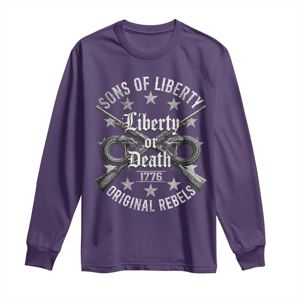 Sons Of Liberty 1776 Original Rebels Liberty Or Death Long Sleeve Shirt Patriotic US History - Wonder Print Shop