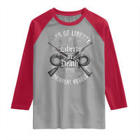 Sons Of Liberty 1776 Original Rebels Liberty Or Death Raglan Shirt Patriotic US History - Wonder Print Shop