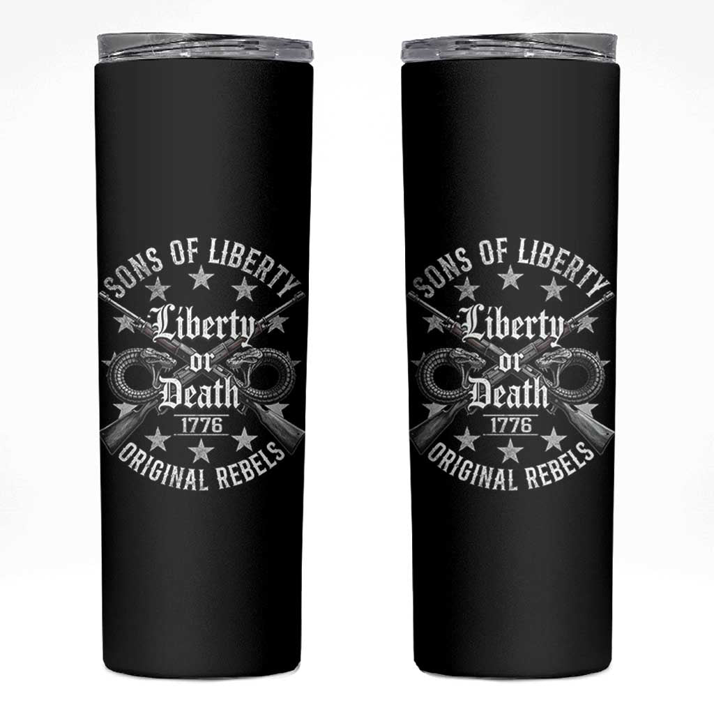 Sons Of Liberty 1776 Original Rebels Liberty Or Death Skinny Tumbler Patriotic US History - Wonder Print Shop