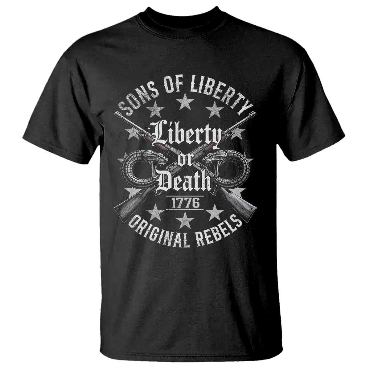 Sons Of Liberty 1776 Original Rebels Liberty Or Death T Shirt Patriotic US History - Wonder Print Shop