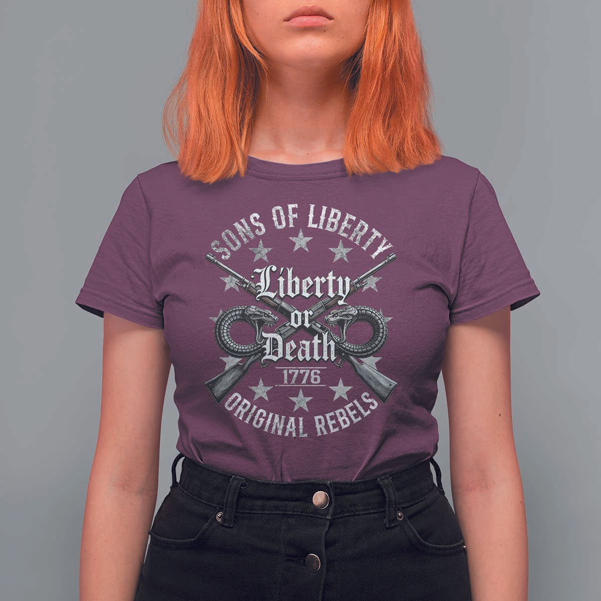 Sons Of Liberty 1776 Original Rebels Liberty Or Death T Shirt For Women Patriotic US History - Wonder Print Shop