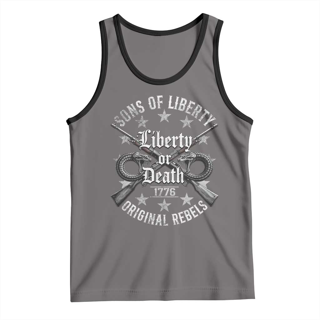Sons Of Liberty 1776 Original Rebels Liberty Or Death Tank Top Patriotic US History - Wonder Print Shop