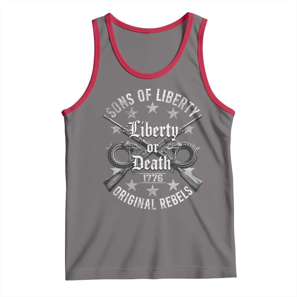 Sons Of Liberty 1776 Original Rebels Liberty Or Death Tank Top Patriotic US History - Wonder Print Shop