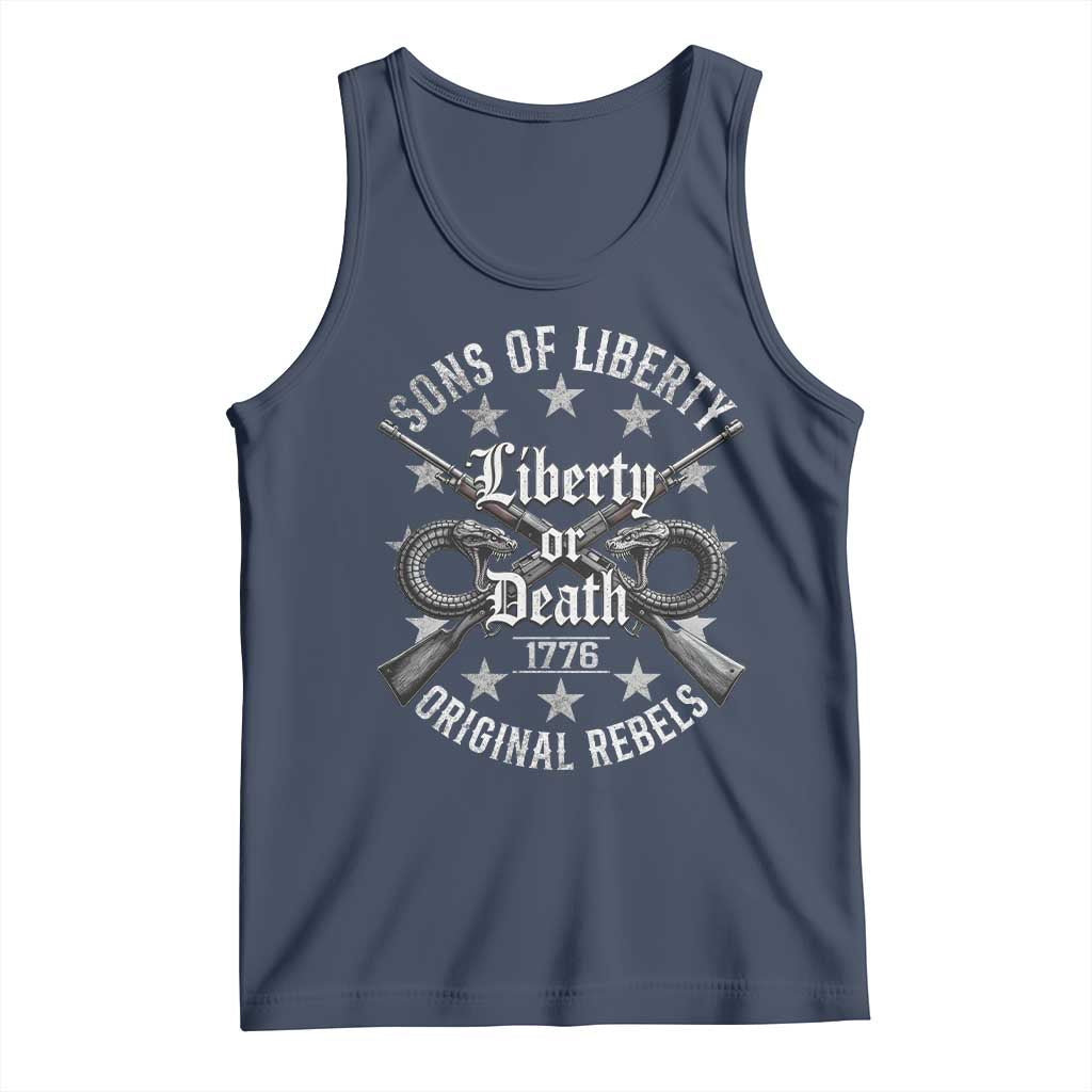 Sons Of Liberty 1776 Original Rebels Liberty Or Death Tank Top Patriotic US History - Wonder Print Shop