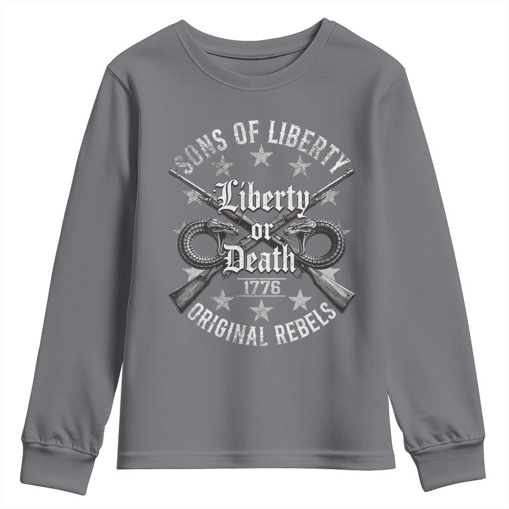 Sons Of Liberty 1776 Original Rebels Liberty Or Death Youth Sweatshirt Patriotic US History - Wonder Print Shop