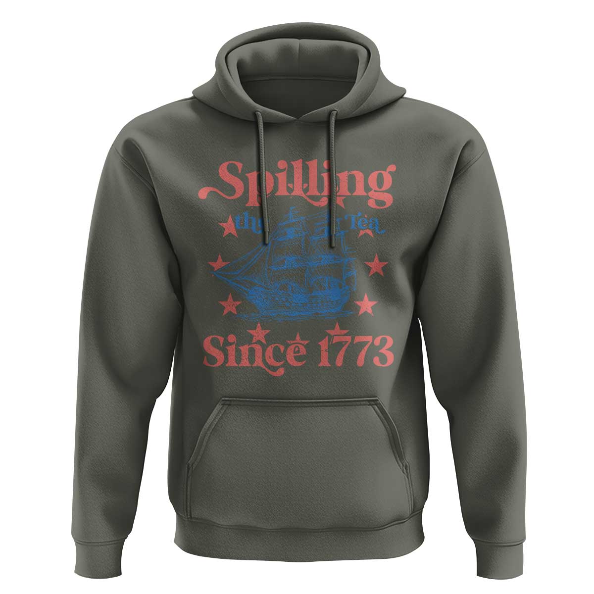 Funny Spilling The Tea Since 1776 Hoodie Us History Teacher 4th Of July - Wonder Print Shop