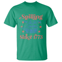 Funny Spilling The Tea Since 1776 T Shirt Us History Teacher 4th Of July - Wonder Print Shop