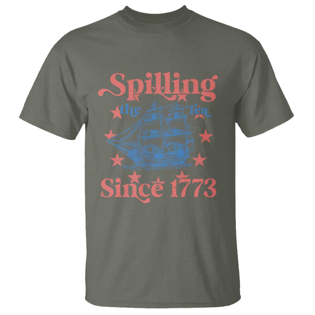 Funny Spilling The Tea Since 1776 T Shirt Us History Teacher 4th Of July - Wonder Print Shop