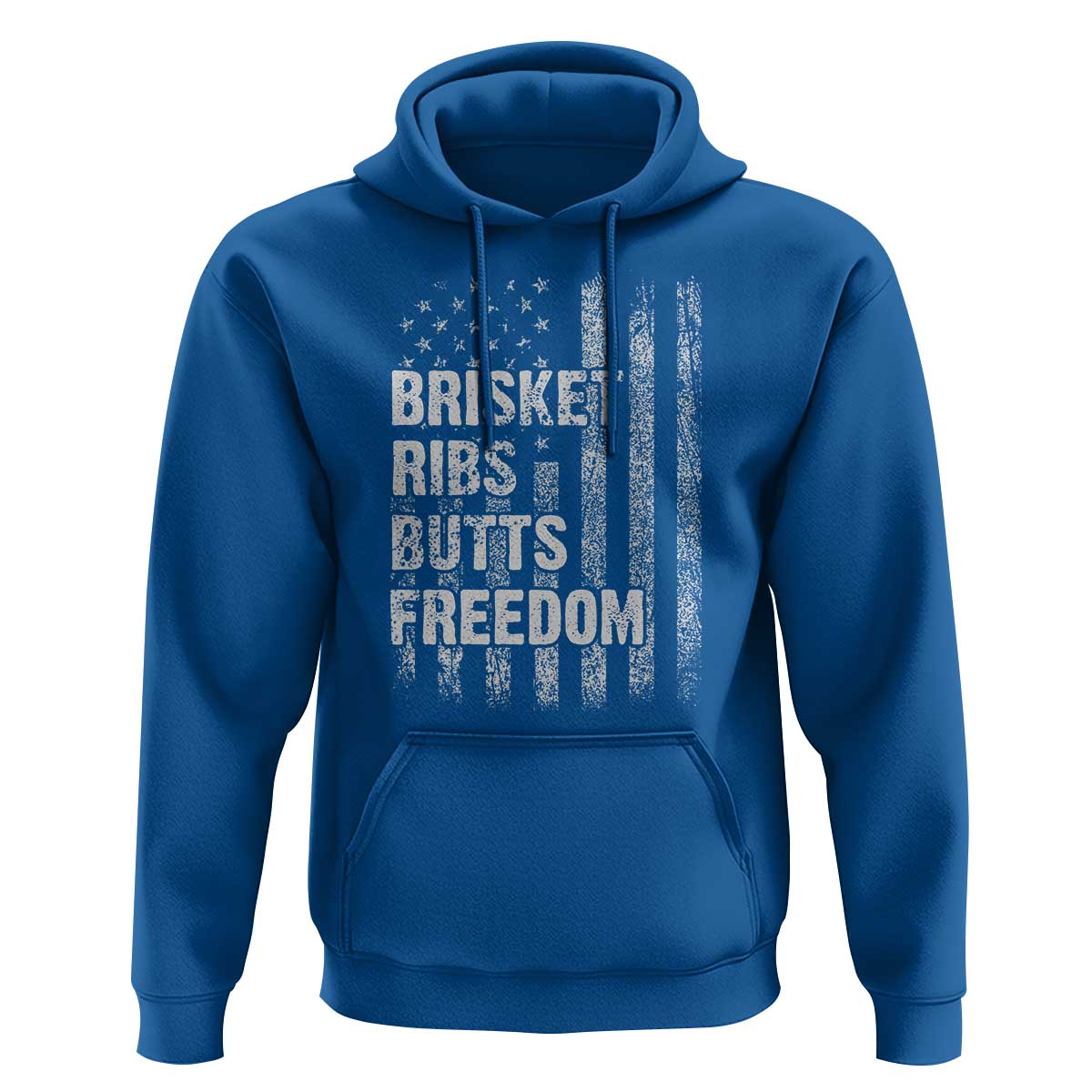 Funny BBQ Brisket Ribs Butts Freedom Hoodie 4th Of July Meat Smoking American Flag - Wonder Print Shop