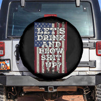 Funny Lets Drink And Blow Shit Up 4th Of July Beer Drinking Spare Tire Cover American Flag - Wonder Print Shop