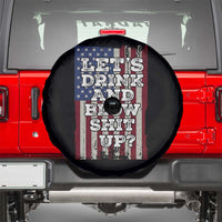 Funny Lets Drink And Blow Shit Up 4th Of July Beer Drinking Spare Tire Cover American Flag - Wonder Print Shop