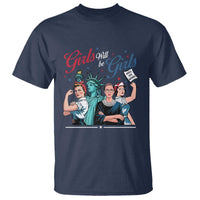Girl Will be Girls Patriotic Feminist 4th of July T Shirt