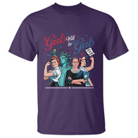 Girl Will be Girls Patriotic Feminist 4th of July T Shirt