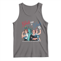 Girl Will be Girls Patriotic Feminist 4th of July Tank Top