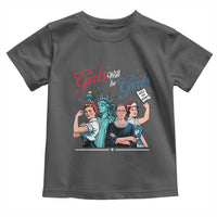 Girl Will be Girls Patriotic Feminist 4th of July Toddler T Shirt