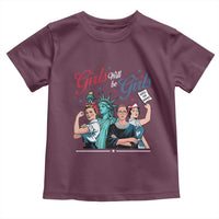 Girl Will be Girls Patriotic Feminist 4th of July Toddler T Shirt