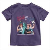Girl Will be Girls Patriotic Feminist 4th of July Toddler T Shirt