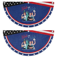 Girl Will be Girls Feminist 4th of July Patriotic Fan Flag
