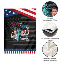 Girl Will be Girls Patriotic Feminist 4th of July Garden Flag