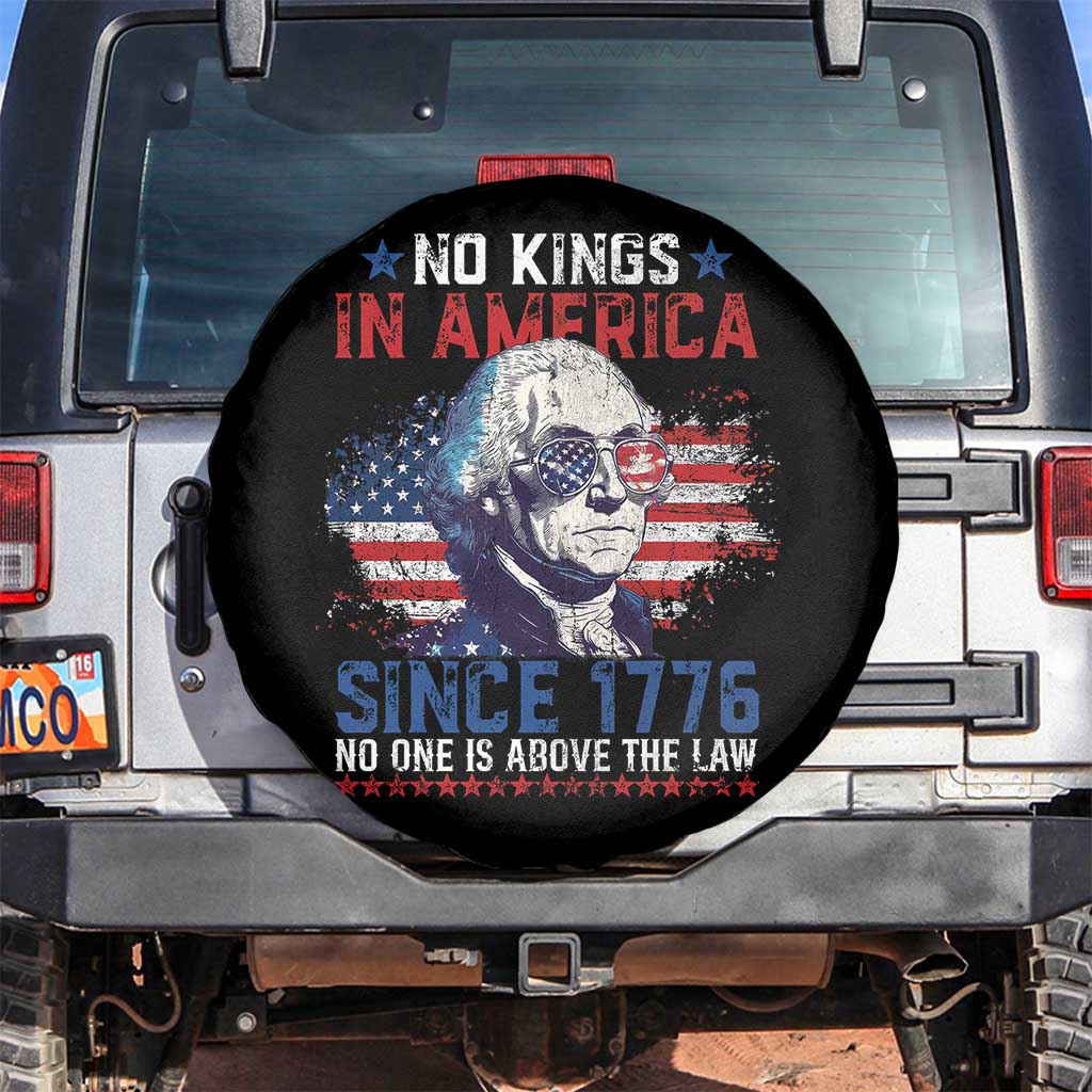 Funny No King In America Since 1776 No One Is Above The Law Spare Tire Cover George Washington