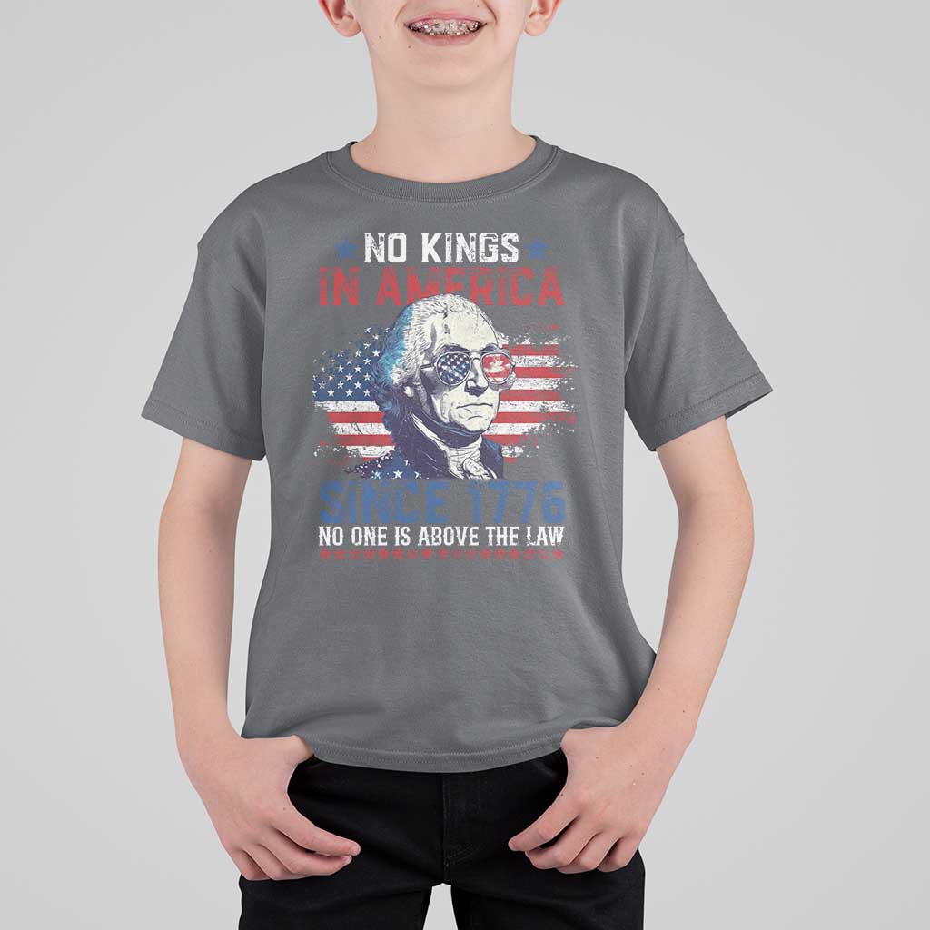 Funny No King In America Since 1776 No One Is Above The Law T Shirt For Kid George Washington