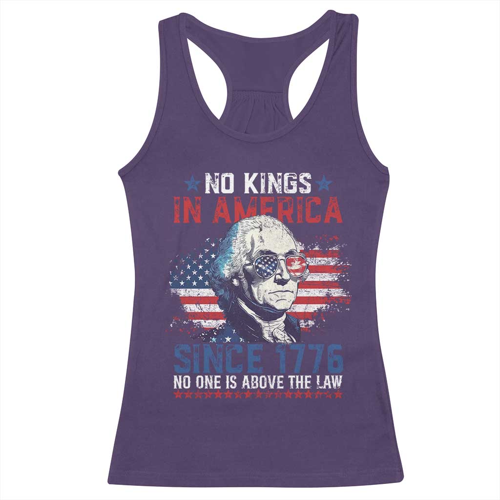 Funny No King In America Since 1776 No One Is Above The Law Racerback Tank Top George Washington