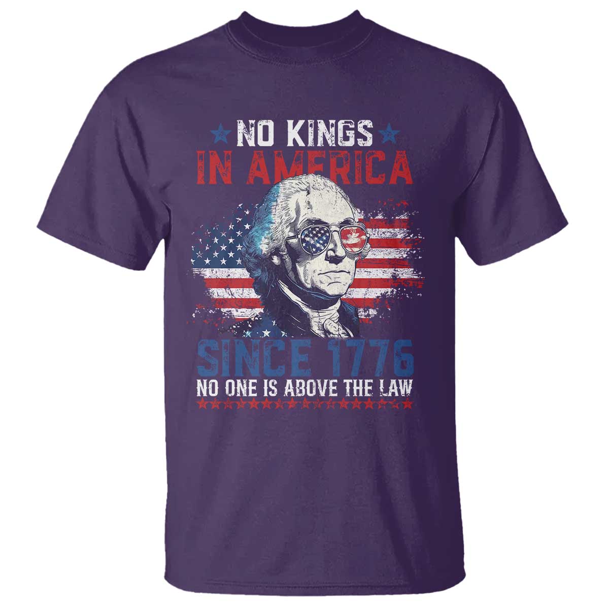 Funny No King In America Since 1776 No One Is Above The Law T Shirt George Washington