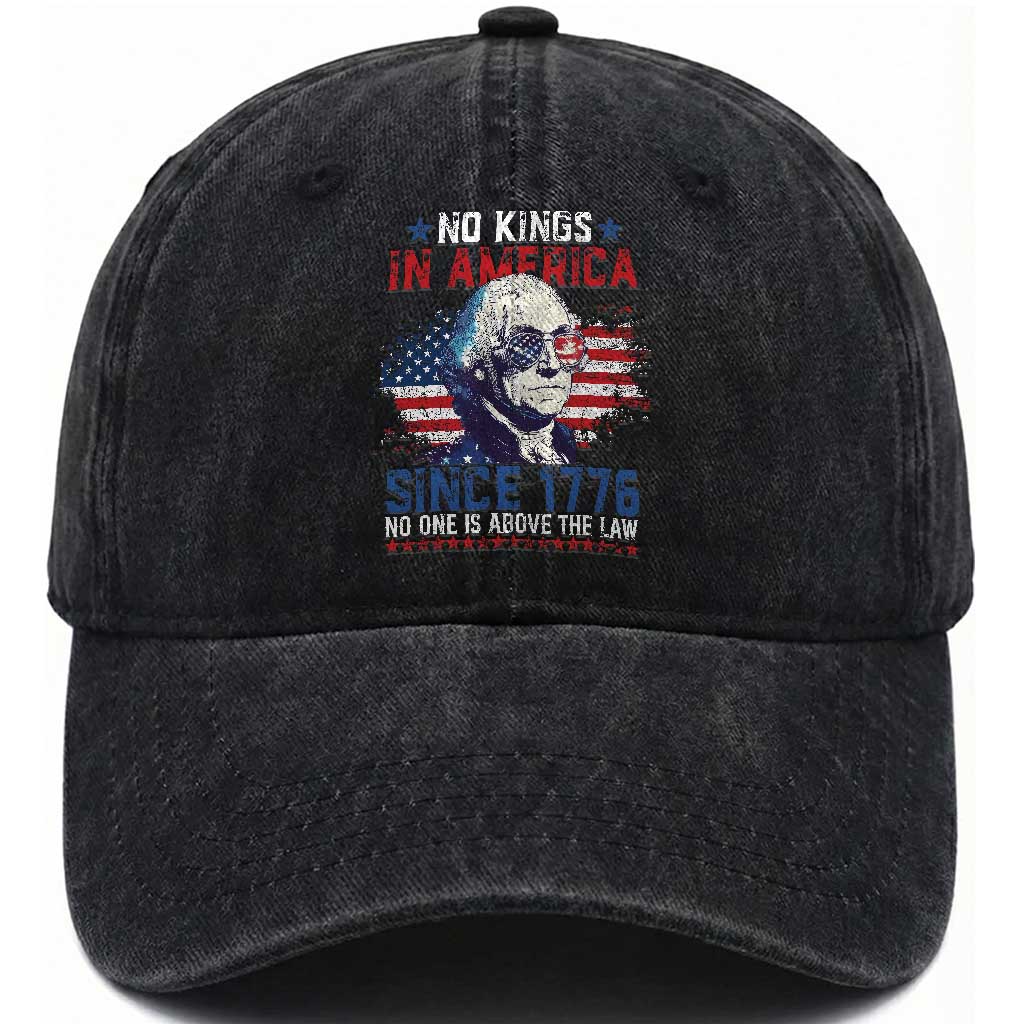 Funny No King In America Since 1776 No One Is Above The Law Washed Cotton Baseball Cap George Washington