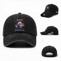 Funny No King In America Since 1776 No One Is Above The Law Washed Cotton Baseball Cap George Washington