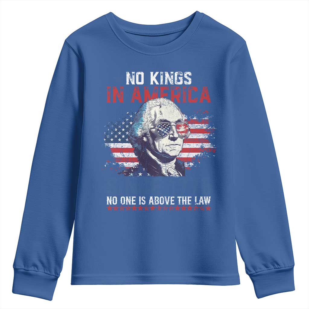 Funny No King In America Since 1776 No One Is Above The Law Youth Sweatshirt George Washington