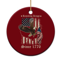 Funny Rejecting Kings Since 1776 Ceramic Ornament Vintage American Flag Bald Eagle - Wonder Print Shop