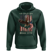 Funny Rejecting Kings Since 1776 Hoodie Vintage American Flag Bald Eagle