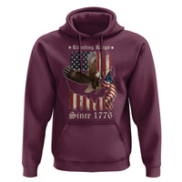 Funny Rejecting Kings Since 1776 Hoodie Vintage American Flag Bald Eagle