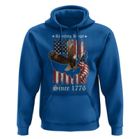 Funny Rejecting Kings Since 1776 Hoodie Vintage American Flag Bald Eagle