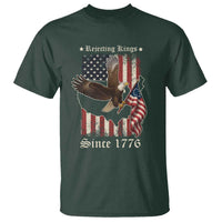 Funny Rejecting Kings Since 1776 T Shirt Vintage American Flag Bald Eagle