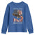 Funny Rejecting Kings Since 1776 Youth Sweatshirt Vintage American Flag Bald Eagle