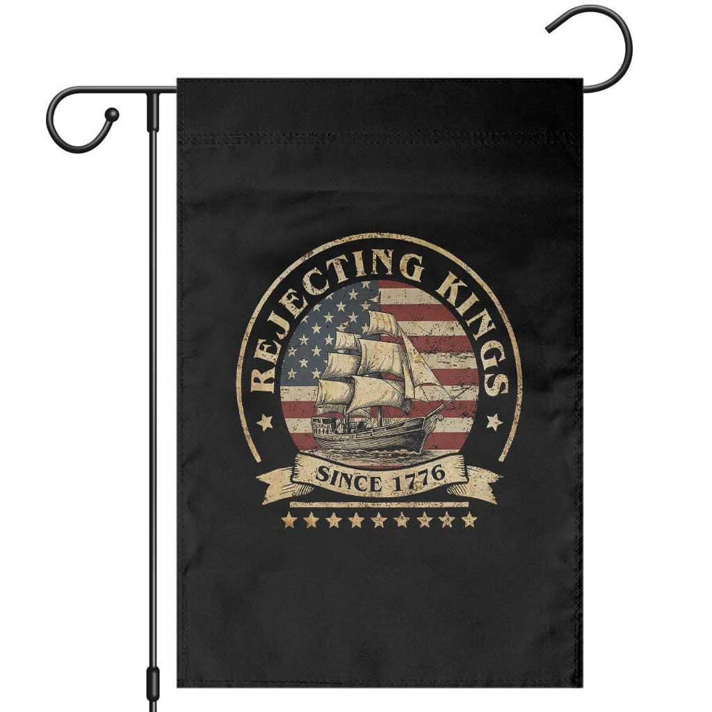 Funny Rejecting Kings Since 1773 Garden Flag Vintage Patriotic USA - Wonder Print Shop